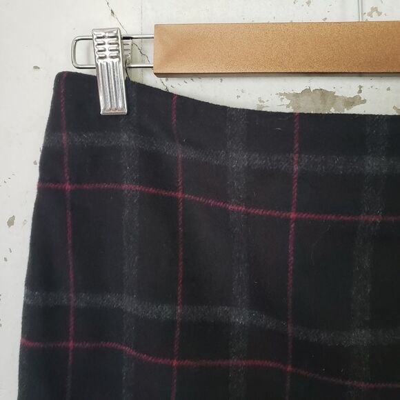 TALBOTS Women's Academia Career Wool Blend Midi Skirt Teacher Gray Pink 2 - Picture 4 of 9